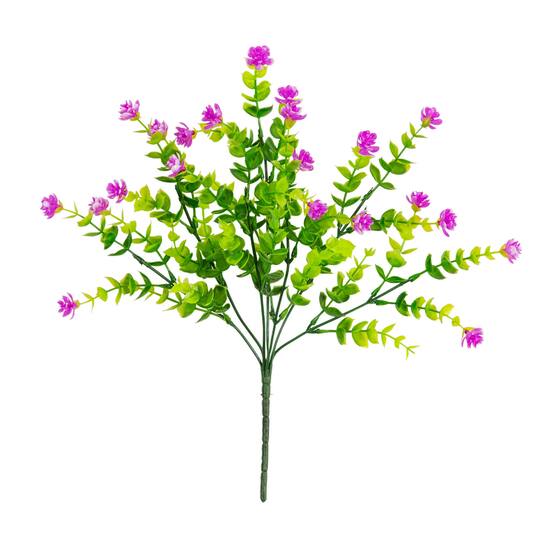 13" UV Resistant Artificial Flowering Mini Rose Bushes
